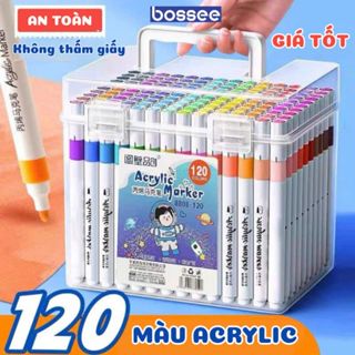 Bút Màu Dạ 120 Màu Marker Acrylic, Họa Cụ Tô Màu Dạ Vẽ Tranh Anime, Sáng Tạo DIY Trên Mọi Chất Liệu