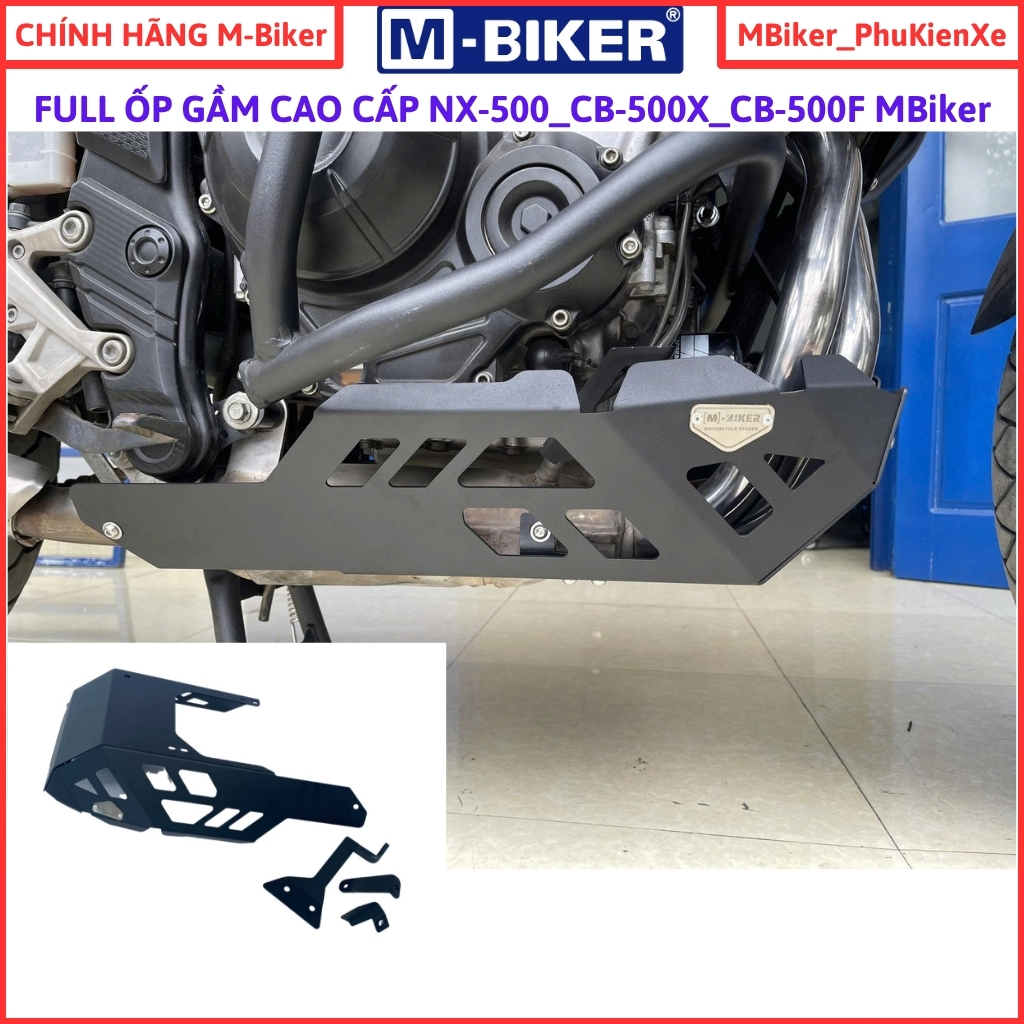 MBiker_  Ốp gầm CB500X, NX500, CB500F, bảo vệ gầm CB500X, bảo vệ lốc máy CB500X, chính hãng mbiker