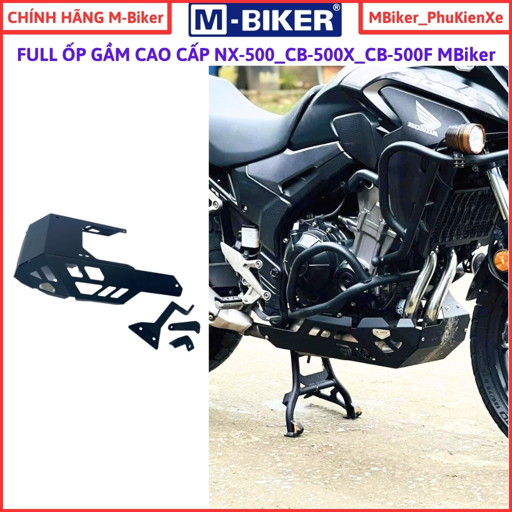 Ốp gầm CB500X, CB500F NX500, bảo vệ gầm cb500x, bảo vệ lốc máy cb500x, chính hãng mbiker