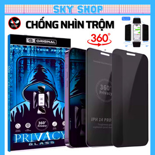 Kính cường lực iphone chống nhìn trộm 360 độ từ mọi góc cho ip 16 ProMax 16 Plus 15 14 13 12 11 Pro Max Xs Xr XsMax