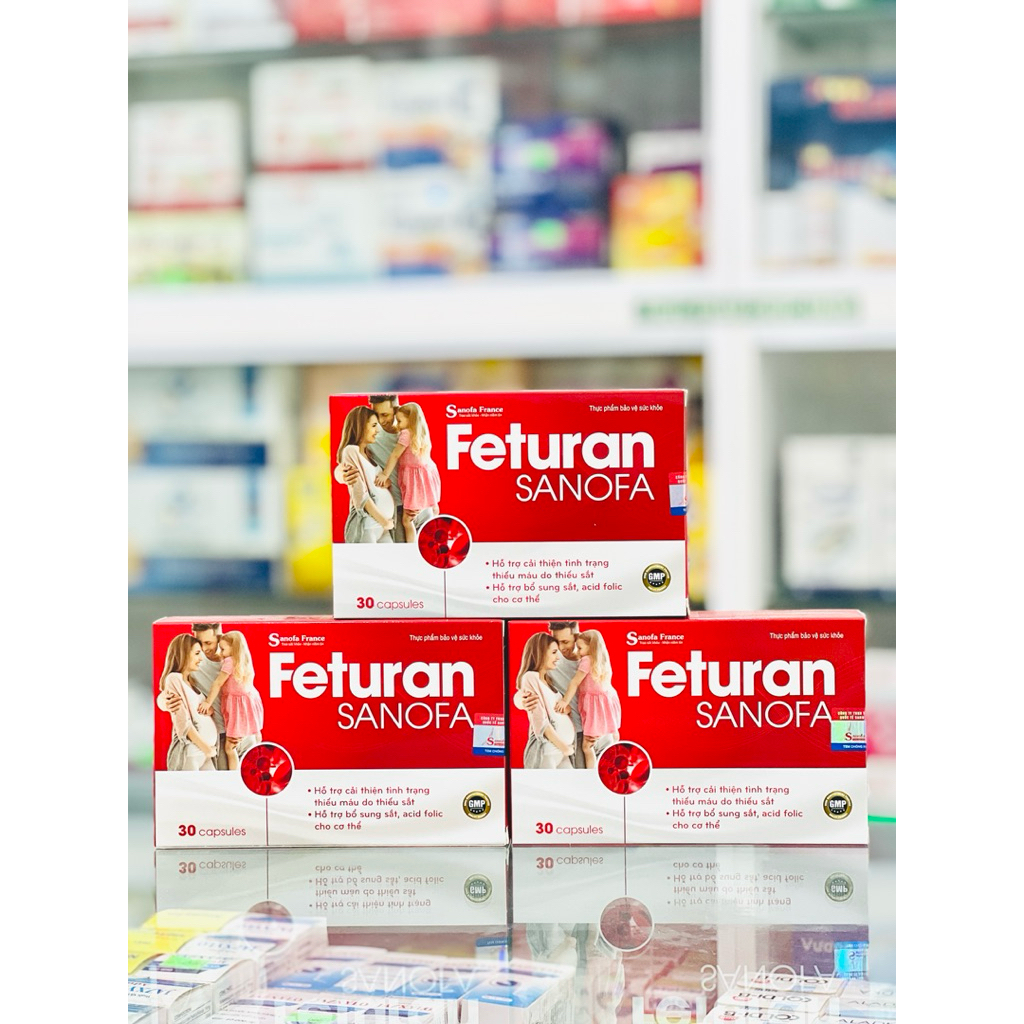 Feturan Sanofa - Bổ sung sắt, hỗ trợ cải thiện tình trạng thiếu máu do thiếu sắt