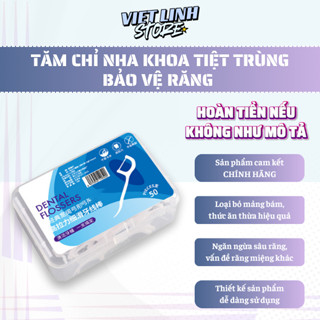 Combo 12 Hộp Tăm Chỉ Nha Khoa Tiệt Trùng, Tăm Nha Khoa Vệ Sinh Kẽ Răng Chân Nướu Chuyên Dụng - Việt Linh Store