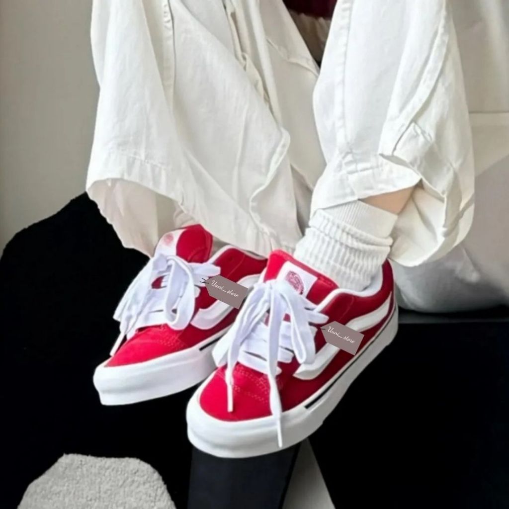 Giày Thể Thao K.nu Vải Nam Nữ, Giày Đen Vạch Trắng Nam Nữ Dễ Phối Đồ - UNI