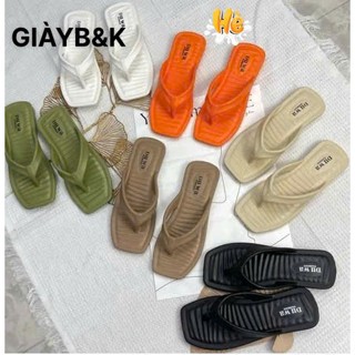 Dép kẹp xỏ ngón nữ mũi vuông Duwa chất eva siêu nhẹ đúc nguyên khối siêu bền êm chân chống nước đi mưa đi biển BK-4