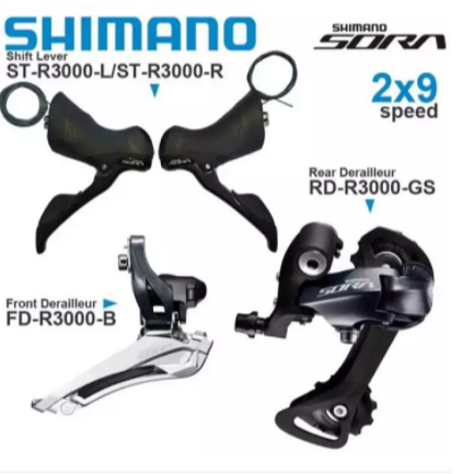 Bộ Group SORA 3 món 2*9 speed tay lắc cho xe đua