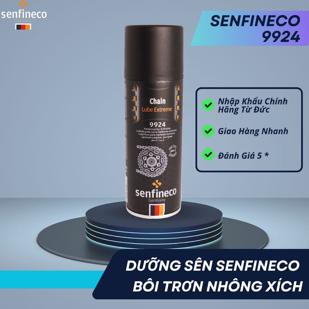 Xịt Dưỡng Sên Senfineco 9924 Không Văng Màu Xanh
