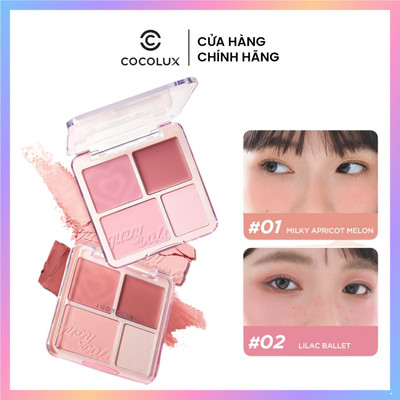 Phấn Má Hồng & Bắt Sáng Judydoll Blush & Highlight Palette 9g Má hồng & Bắt sáng 4 ô 2-Trong-1