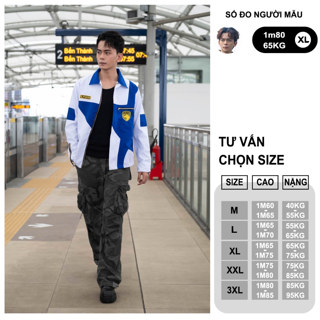 Áo Khoác Nam Nữ Unisex Kaki Hình Thêu SPD Deka Break Trắng | BigBuy360 - bigbuy360.vn