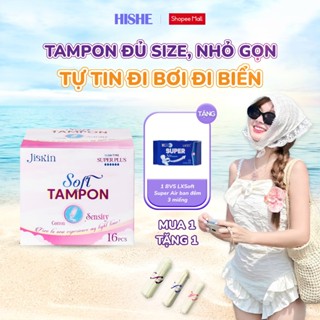 [MUA 1 TẶNG 1] Băng vệ sinh Tampon Jiskin dạng ống nhập khẩu Hàn Quốc Fullsize mềm mại, siêu thấm, tự tin đi biển đi bơi