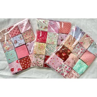 Set 50/100 mảnh vải 6cm×6cm  làm quilt, ghép ô, bọc phôi vải lục giác handmade chọn theo tone màu