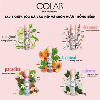Dầu Gội Khô Colab Dry Shampoo 200ml