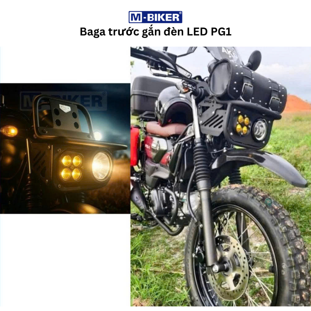 Đèn led xe, Baga đèn led pg1, Baga đầu đèn pg1, baga pg1, baga trước pg1, cảng trước pg1, mbiker