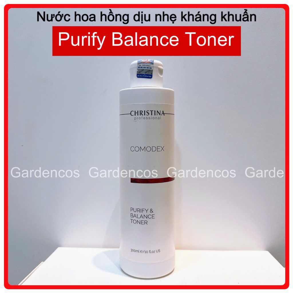 Christina Comodex Purify & Balance Toner Nước hoa hồng dịu nhẹ kháng khuẩn  300ml - Gardencos