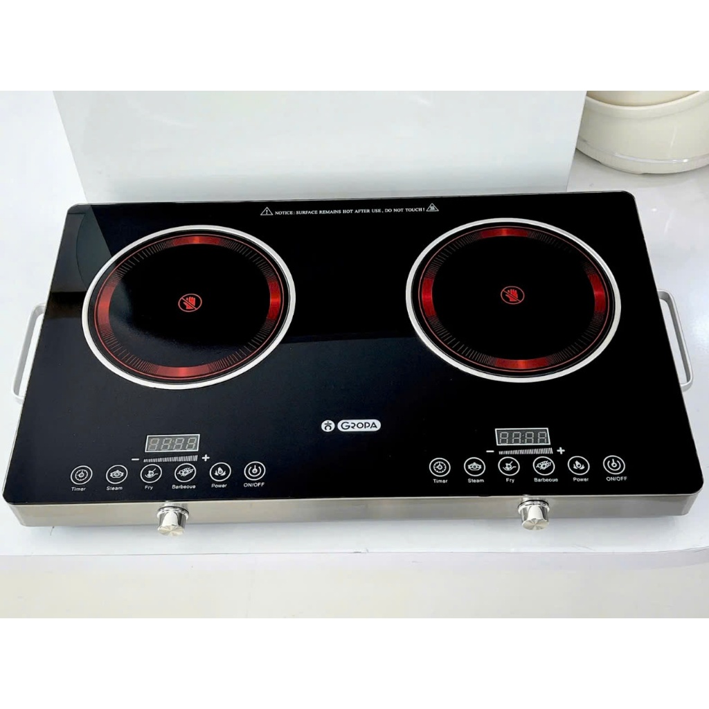 Bếp hồng ngoại đôi GROPA Nhật dùng cho các loại nồi, đa chức năng Gropa G1-617