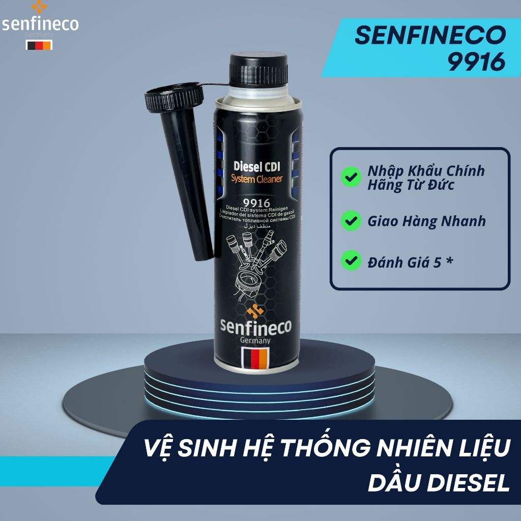 Senfineco 9916 Súc Rửa Cực Sạch Hệ Thống Phun Và Buồng Đốt Máy Dầu