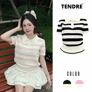   Deal mở bán  TENDRE x BST hè 2025 Áo len dệt kim cộc tay dành cho nữ 2 Màu Siêu Basic Mặc Được Nhiều Dịp Siêu Dễ M13 