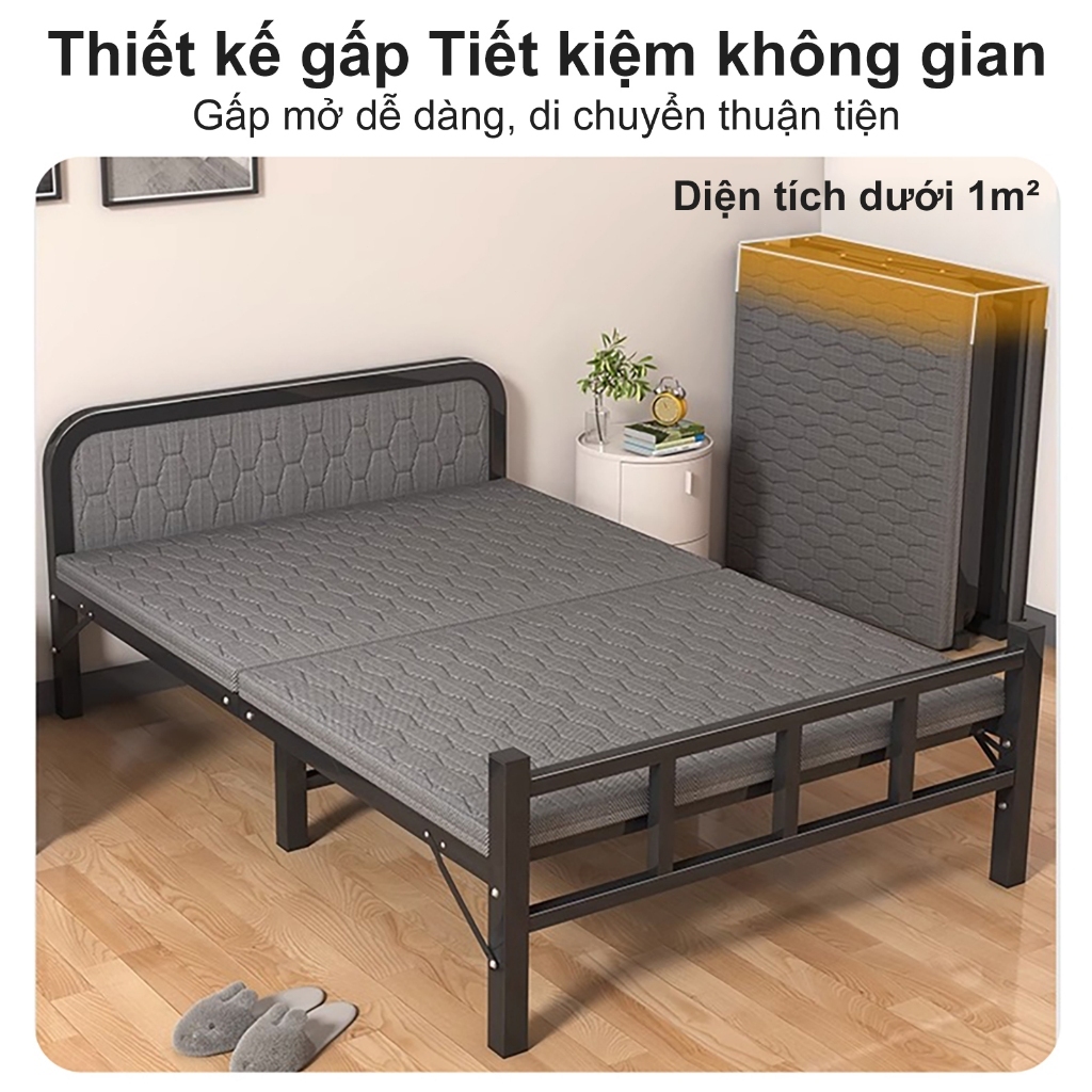 XUXU Giường Gấp Gọn Giường Xếp Hiện Đại Kèm Nệm Tiện Lợi Phù Hợp Cho Phòng Ngủ | BigBuy360 - bigbuy360.vn