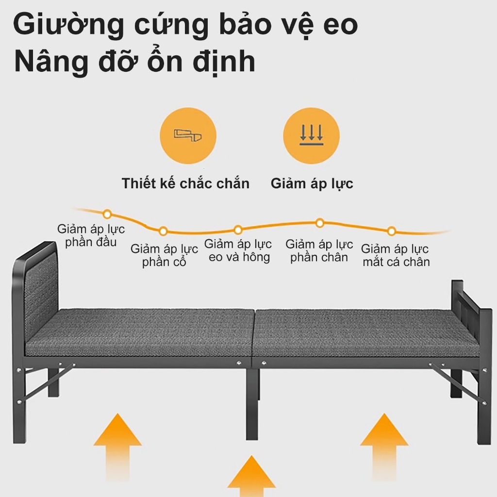 XUXU Giường Gấp Gọn Giường Xếp Hiện Đại Kèm Nệm Tiện Lợi Phù Hợp Cho Phòng Ngủ | BigBuy360 - bigbuy360.vn