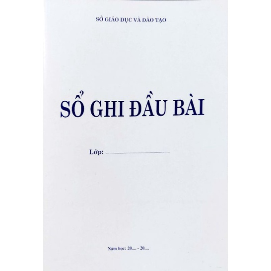 Sổ ghi đầu bài cấp 2,3