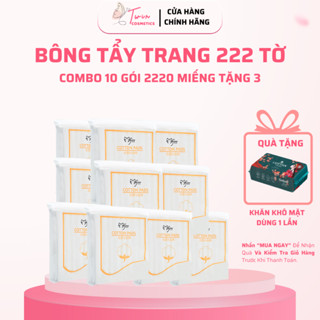 [Mua 5 Tặng 1] Bông Tẩy Trang Cotton Pads Bịch 222 Miếng Mềm Mịn Không Xơ Bông Thấm Hút Tốt
