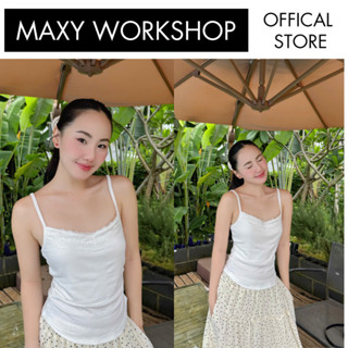 Áo thun hai dây viền ren ôm dáng Lace Cami Tee Maxy Workshop