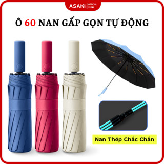 Dù Che Mưa Gấp Gọn Asaki Ô Đi Nắng 60 Nan Chắc Chắn Chống Gió Giật Dùng Cho 2 Người