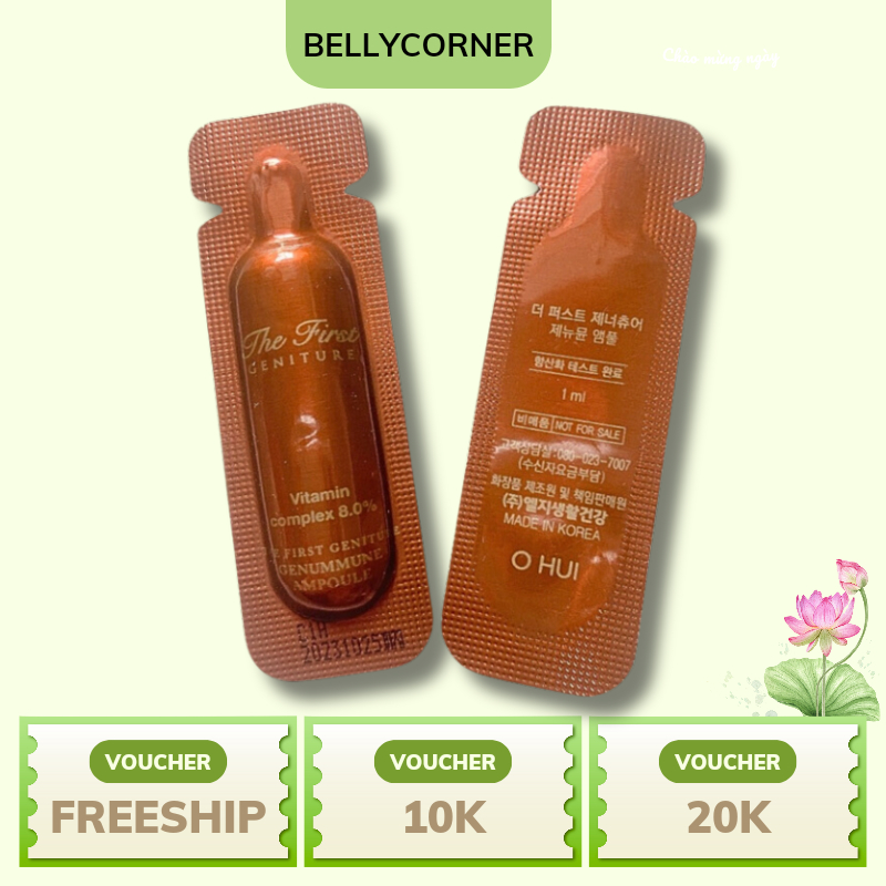Gói tinh chất Vitamin C Complex 8%  Ohui The First chống lão hóa, căng da, giảm thâm nám,