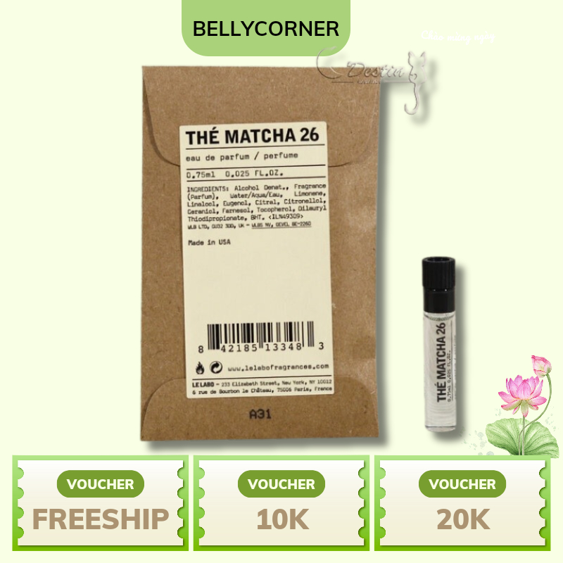 Vial nước hoa Le Labo 0.75ml | Mẫu thử nước hoa Le Labo mùi 26 (dạng chấm)