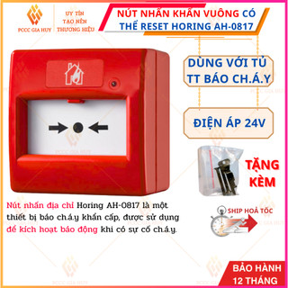 Nút ấn khẩn vuông reset Horing  AH-0817