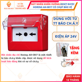 Nút ấn khẩn vuông reset Horing  AH-0817