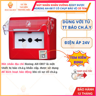 Nút ấn khẩn vuông reset Horing  AH-0817
