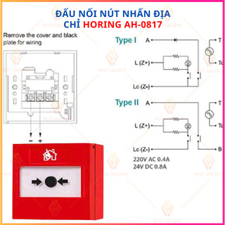 Nút ấn khẩn vuông reset Horing  AH-0817