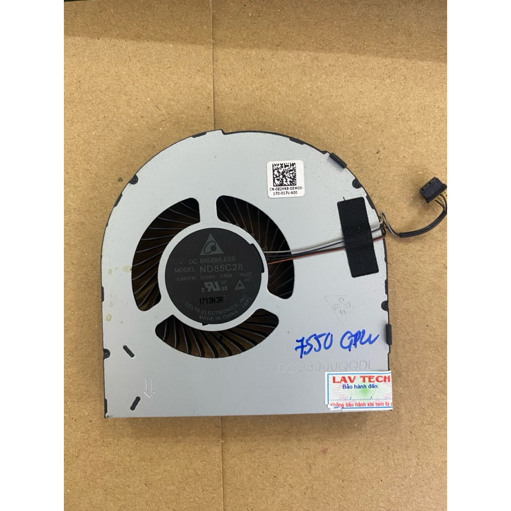 Quạt Dell Precision 7550 7560 M7550 M7560 - Hàng tháo máy