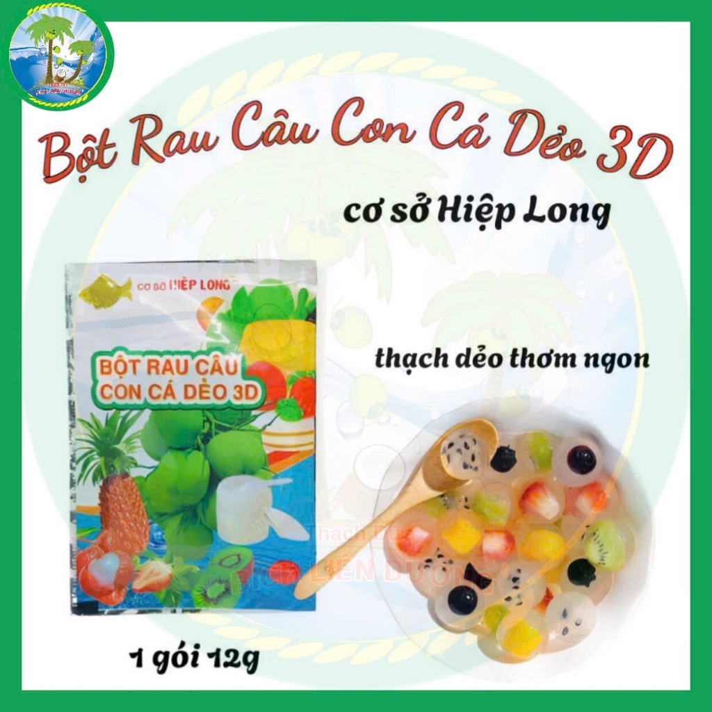 1 GÓI BỘT RAU CÂU CON CÁ DẺO{12 G}