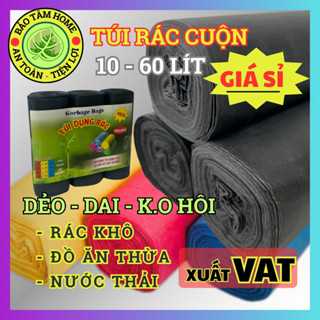 Túi Rác CAO CẤP đen màu(1kg), Bao rác siêu DAI CHẮC, thân thiện HDPE không rò NƯỚC, Phân hủy, tiết kiệm
