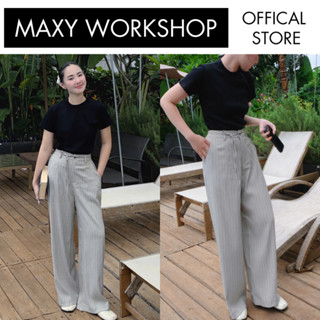 Quần kẻ sọc nữ ống suông Stripped Easy Pants Maxy Workshop