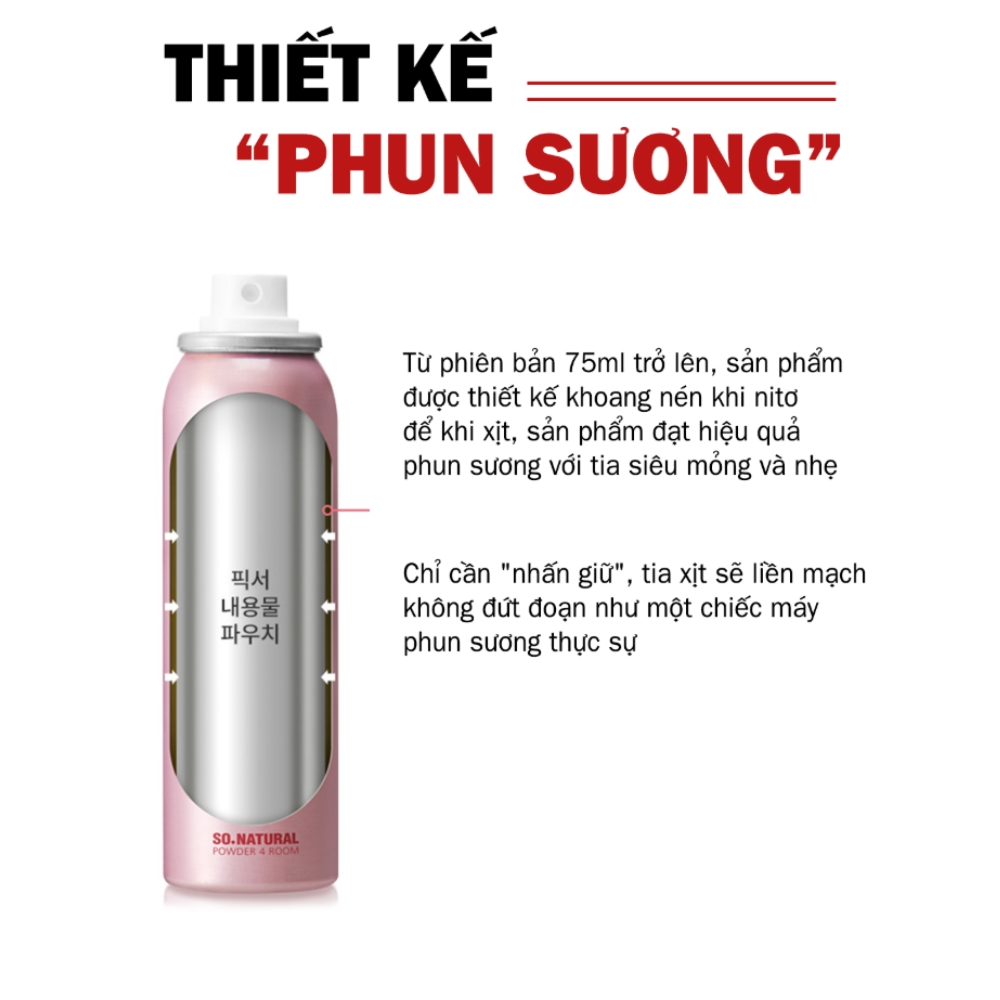 Xịt Khóa nền So’Natural Make Up Setting Fixx giúp lớp nền căng bóng, mịn lì | BigBuy360 - bigbuy360.vn