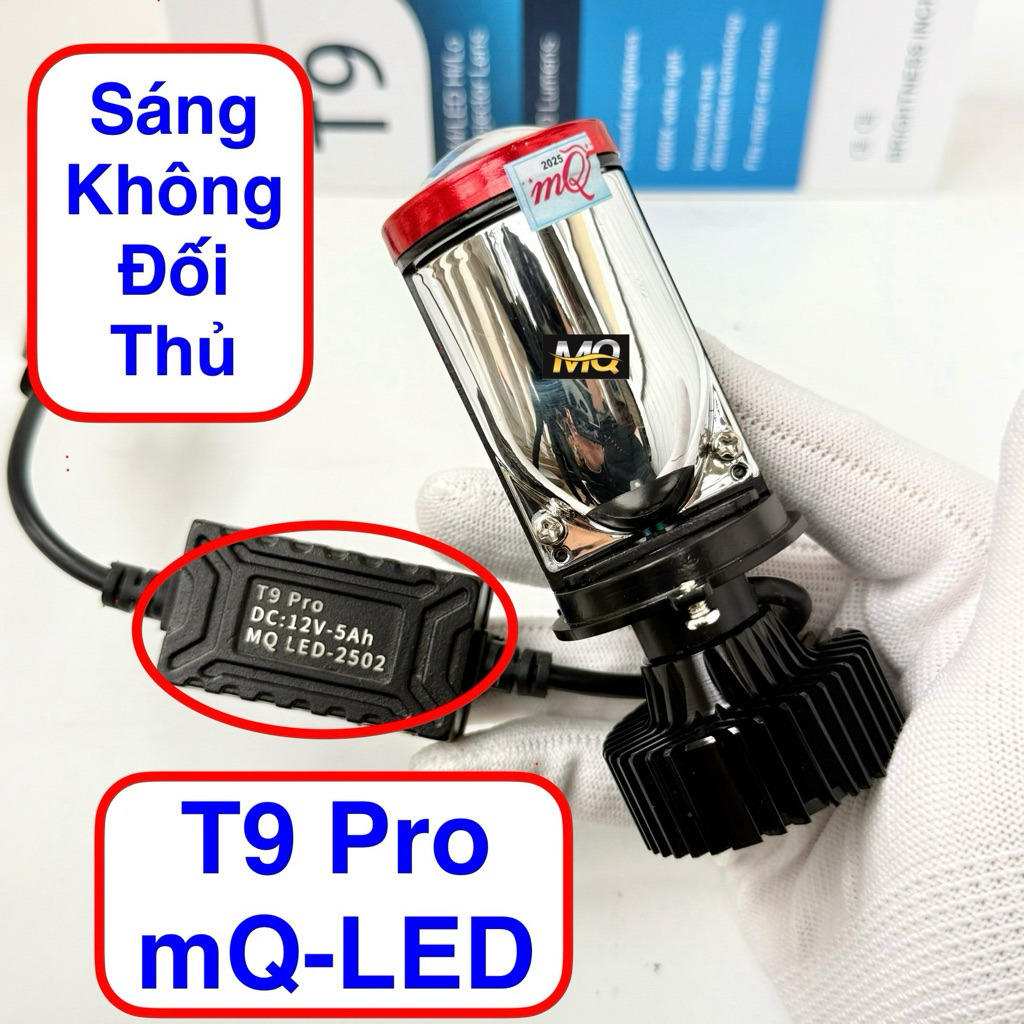 Đèn Pha Led Bi Cầu T9 Pro mQ - LED H4 ( Ko Lắp Điện Máy ) R02.