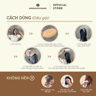  Cặp Dầu Gội Xả  Arganmidas Dưỡng Tóc Bóng Khỏe Tinh Chất Argan Oil Cao Cấp Cho Tóc Khô Xơ Rối Suôn Mượt 200ml 