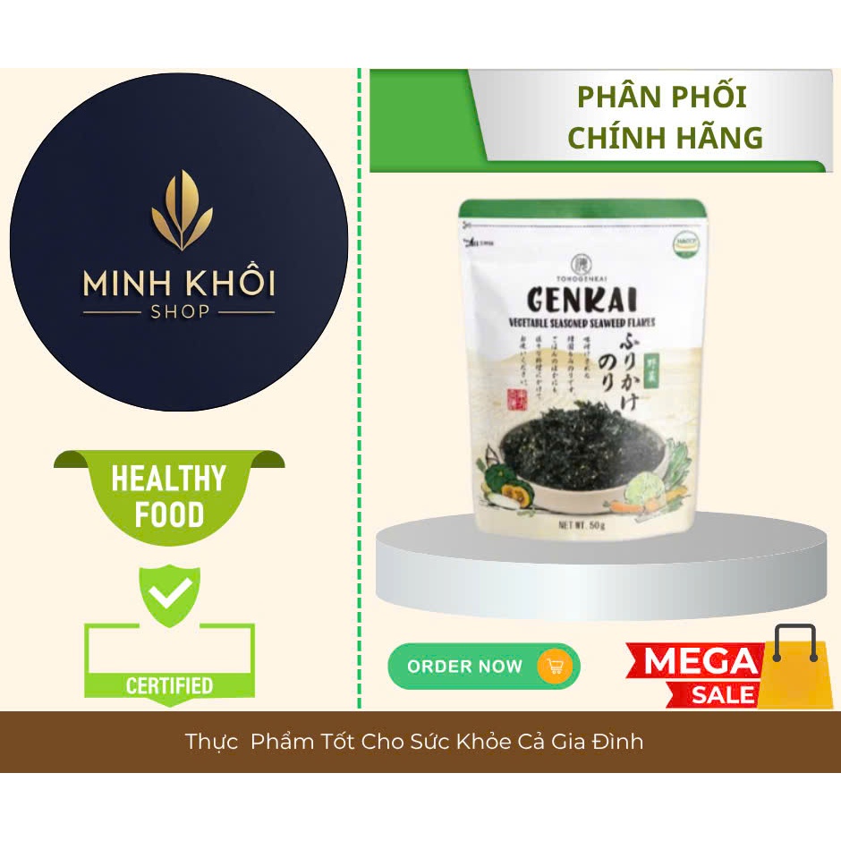 Rong Biển Trộn Cơm GENKAI Vị Rau Củ 40g