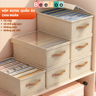 Hộp vải đựng quần áo hộp đựng đồ lót, tất, vớ, quần jean, áo sơ mi, gấp gọn, hộp đựng quần áo 12 ngăn nhà Beejoo