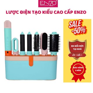 Lược điện tạo kiểu tóc ENZO 4144 lược chải tóc ion âm 6 trong 1, Bảo Hành 5 Năm