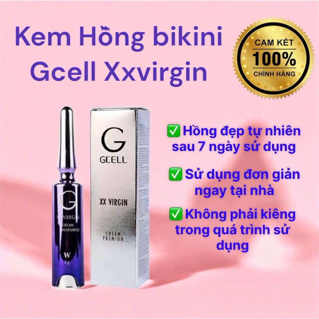 [ Chính hãng ] Kem làm hồng bikini Gcell XXvirgin loại 5g, 10g