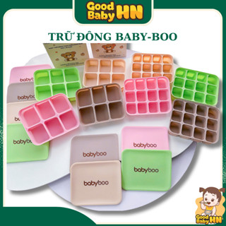 Khay trữ đông Babyboo bằng silicon 6 ngăn ,12 ngăn hàng cao cấp có nắp đậy  Babyboo - D46