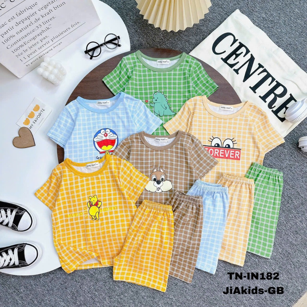 Bộ CỘC Tay Bé Trai-Gái Thun Lạnh Minky Mom Chính Hãng B2-TN-39