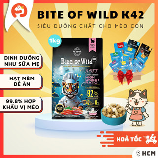 Gói Hạt 1kg Bite Of Wild K42 Dành Cho Mèo Con - Dạng Viên Mềm Dễ Tiêu Hóa, Không Độn Ngũ Cốc