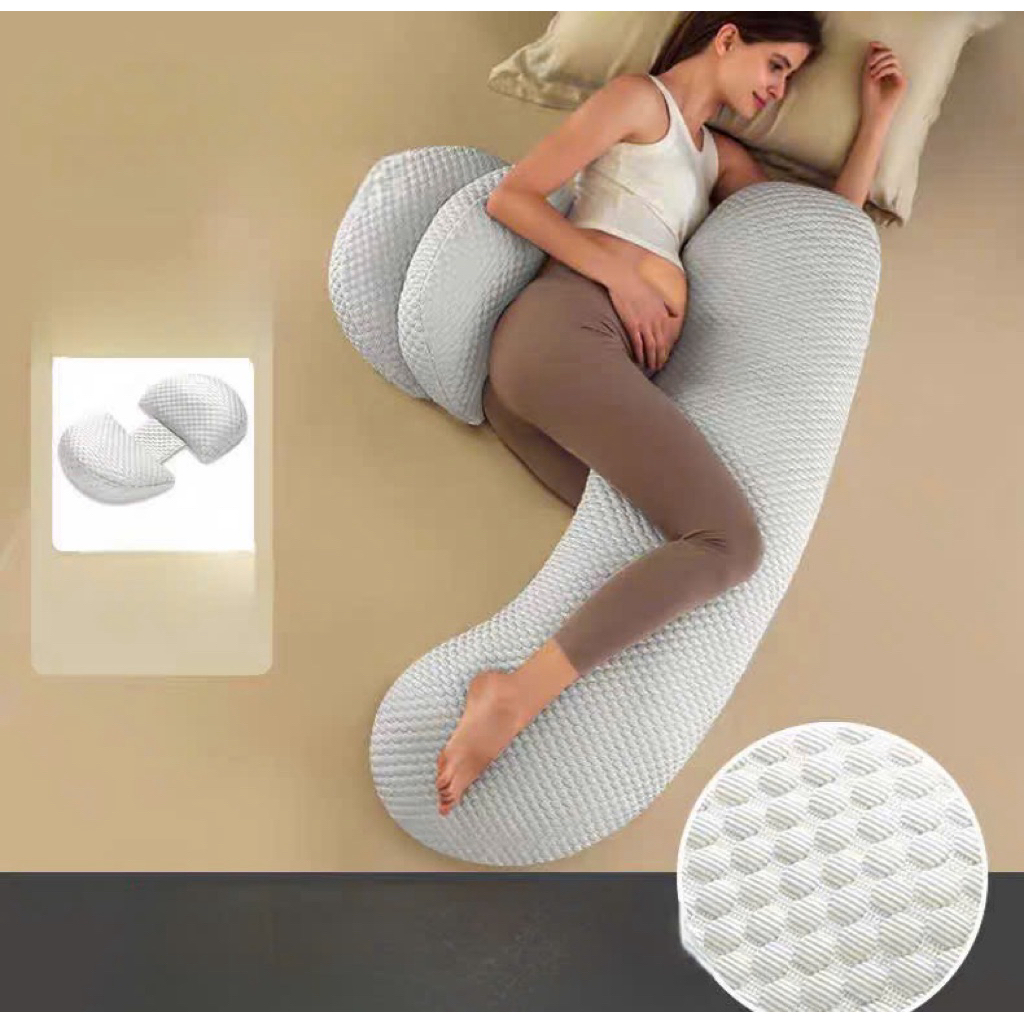 gối bầu chữ F thế hệ mới 3 in 1 , nhiều công dụng hỗ trợ mẹ bầu