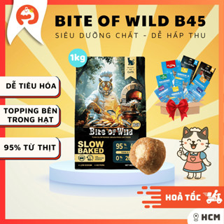 Gói Hạt 1kg Bite Of Wild B45 Cho Mèo Ở Mọi Lứa Tuổi- 95% Thịt Tươi, Hạt Nhân Thịt, Không Độn Ngũ Cốc