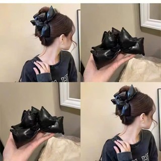 Kẹp Nơ Da Bông Lớn Ba Chiều Cao Cấp, Kẹp Càng Cua Đính Nơ Sang Chảnh Zichi KLNBONG08