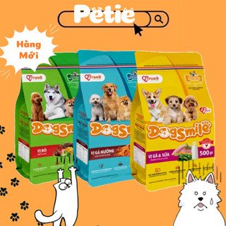 Hạt Cho Chó Con Và Trưởng Thành DogSmile 500g/2kg - Tăng Cường Miễn Dịch, Vị Bò/Gà/Sữa